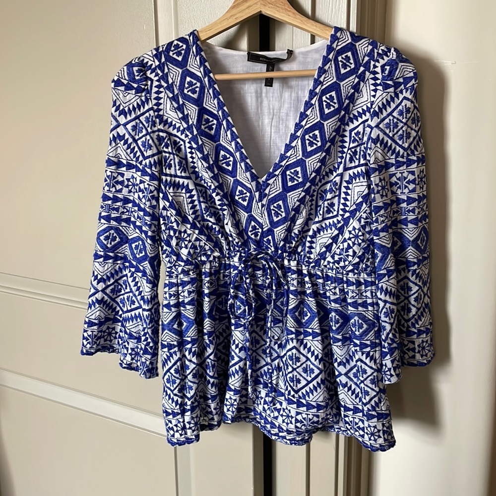 BCBGMAXAZRIA Covina Embroidered Top